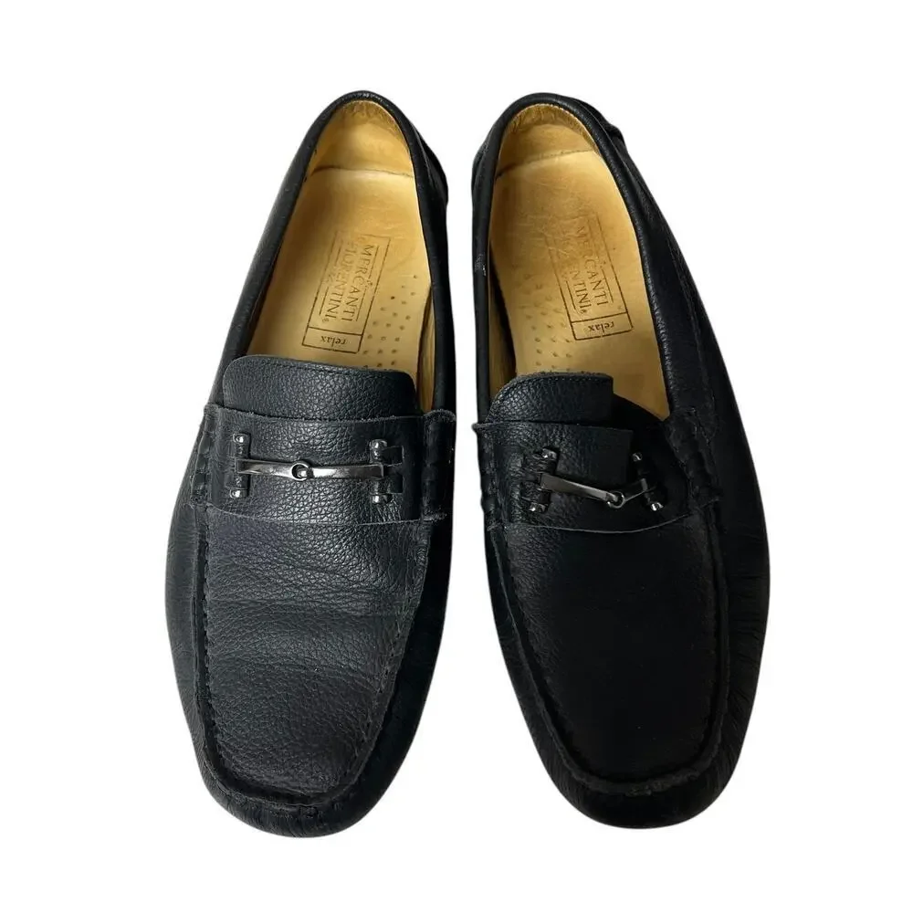 Mercanti Fiorentini Driving Loafer Black Leather 9.5M